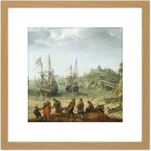 Artery8 Adam Willaerts Ships Off-A Rocky Coast Painting 8X8 Inch Square Wooden Framed Wall Art Print Picture with Mount in Light Oak Light Oak Artery8 Adam Willaerts Ships Off-A Rocky Coast Painting 8X8 Inch Square Wooden Framed Wall Art Print Picture with Mount in Light Oak Light Oak