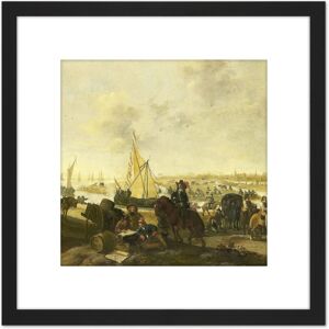 Artery8 De Meijer The Siege Capture City Of Holly Spaniards 8X8 Inch Square Wooden Framed Wall Art Print Picture with Mount in Black Black Artery8 De Meijer The Siege Capture City Of Holly Spaniards 8X8 Inch Square Wooden Framed Wall Art Print Picture with Mount in Black Black