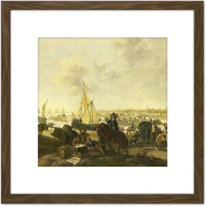 Artery8 De Meijer The Siege Capture City Of Holly Spaniards 8X8 Inch Square Wooden Framed Wall Art Print Picture with Mount in Brown Brown Artery8 De Meijer The Siege Capture City Of Holly Spaniards 8X8 Inch Square Wooden Framed Wall Art Print Picture with Mount in Brown Brown