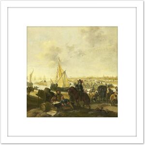 Artery8 De Meijer The Siege Capture City Of Holly Spaniards 8X8 Inch Square Wooden Framed Wall Art Print Picture with Mount in White White Artery8 De Meijer The Siege Capture City Of Holly Spaniards 8X8 Inch Square Wooden Framed Wall Art Print Picture with Mount in White White