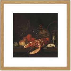 Artery8 David Davidsz De Heem Still Life Lobster Painting 8X8 Inch Square Wooden Framed Wall Art Print Picture with Mount in Light Oak Light Oak Artery8 David Davidsz De Heem Still Life Lobster Painting 8X8 Inch Square Wooden Framed Wall Art Print Picture with Mount in Light Oak Light Oak
