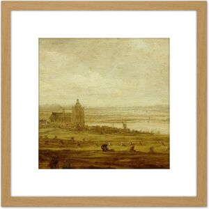 Artery8 Jan Van Goyen View Of Arnhem Church Painting 8X8 Inch Square Wooden Framed Wall Art Print Picture with Mount in Light Oak Light Oak Artery8 Jan Van Goyen View Of Arnhem Church Painting 8X8 Inch Square Wooden Framed Wall Art Print Picture with Mount in Light Oak Light Oak