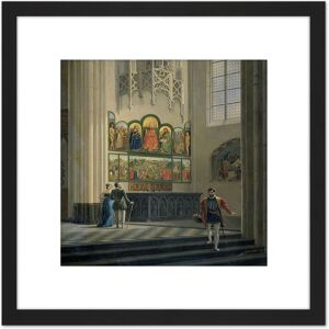 Artery8 De Noter Ghent Altarpiece Van Eyck Brothers 8X8 Inch Square Wooden Framed Wall Art Print Picture with Mount in Black Black Artery8 De Noter Ghent Altarpiece Van Eyck Brothers 8X8 Inch Square Wooden Framed Wall Art Print Picture with Mount in Black Black