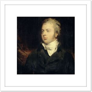 Artery8 Lawrence Portrait William Muilman Bank President 8X8 Inch Square Wooden Framed Wall Art Print Picture with Mount in White White Artery8 Lawrence Portrait William Muilman Bank President 8X8 Inch Square Wooden Framed Wall Art Print Picture with Mount in White White