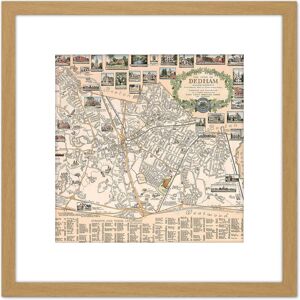 Artery8 1935 Ernest Dudley Chase Map Town Dedham Massachusetts 8X8 Inch Square Wooden Framed Wall Art Print Picture with Mount in Light Oak Light Oak Artery8 1935 Ernest Dudley Chase Map Town Dedham Massachusetts 8X8 Inch Square Wooden Framed Wall Art Print Picture with Mount in Light Oak Light Oak