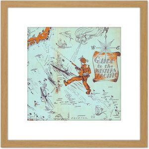Artery8 1945 Pictorial Map Guide To The Western Pacific 8X8 Inch Square Wooden Framed Wall Art Print Picture with Mount in Light Oak Light Oak Artery8 1945 Pictorial Map Guide To The Western Pacific 8X8 Inch Square Wooden Framed Wall Art Print Picture with Mount in Light Oak Light Oak