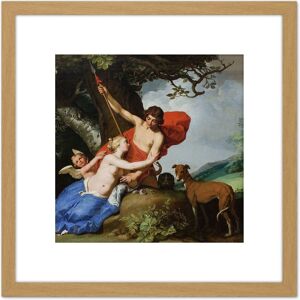 Artery8 Abraham Bloemaert Venus & Adonis 8X8 Inch Square Wooden Framed Wall Art Print Picture with Mount in Light Oak Light Oak Artery8 Abraham Bloemaert Venus & Adonis 8X8 Inch Square Wooden Framed Wall Art Print Picture with Mount in Light Oak Light Oak