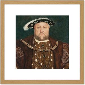Artery8 After Hans Holbein The Younger King Henry VIII 8X8 Inch Square Wooden Framed Wall Art Print Picture with Mount in Light Oak Light Oak Artery8 After Hans Holbein The Younger King Henry VIII 8X8 Inch Square Wooden Framed Wall Art Print Picture with Mount in Light Oak Light Oak