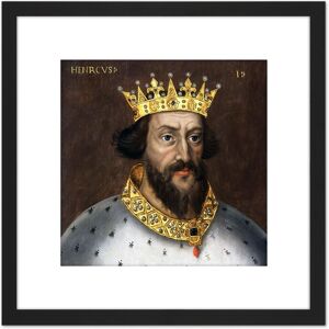 Artery8 Anonymous Portrait King Henry I England Painting 8X8 Inch Square Wooden Framed Wall Art Print Picture with Mount in Black Black Artery8 Anonymous Portrait King Henry I England Painting 8X8 Inch Square Wooden Framed Wall Art Print Picture with Mount in Black Black