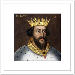 Artery8 Anonymous Portrait King Henry I England Painting 8X8 Inch Square Wooden Framed Wall Art Print Picture with Mount in White White Artery8 Anonymous Portrait King Henry I England Painting 8X8 Inch Square Wooden Framed Wall Art Print Picture with Mount in White White