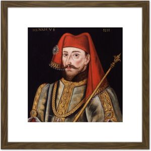 Artery8 Anonymous Portrait King Henry IV England Painting 8X8 Inch Square Wooden Framed Wall Art Print Picture with Mount in Brown Brown Artery8 Anonymous Portrait King Henry IV England Painting 8X8 Inch Square Wooden Framed Wall Art Print Picture with Mount in Brown Brown