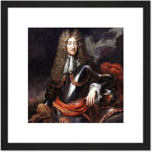 Artery8 Anonymous Portrait King James II England Painting 8X8 Inch Square Wooden Framed Wall Art Print Picture with Mount in Black Black Artery8 Anonymous Portrait King James II England Painting 8X8 Inch Square Wooden Framed Wall Art Print Picture with Mount in Black Black