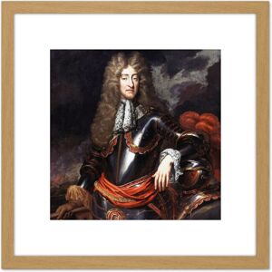 Artery8 Anonymous Portrait King James II England Painting 8X8 Inch Square Wooden Framed Wall Art Print Picture with Mount in Light Oak Light Oak Artery8 Anonymous Portrait King James II England Painting 8X8 Inch Square Wooden Framed Wall Art Print Picture with Mount in Light Oak Light Oak