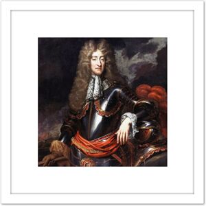 Artery8 Anonymous Portrait King James II England Painting 8X8 Inch Square Wooden Framed Wall Art Print Picture with Mount in White White Artery8 Anonymous Portrait King James II England Painting 8X8 Inch Square Wooden Framed Wall Art Print Picture with Mount in White White