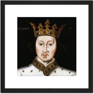 Artery8 Anonymous Portrait King Richard II England Painting 8X8 Inch Square Wooden Framed Wall Art Print Picture with Mount in Black Black Artery8 Anonymous Portrait King Richard II England Painting 8X8 Inch Square Wooden Framed Wall Art Print Picture with Mount in Black Black