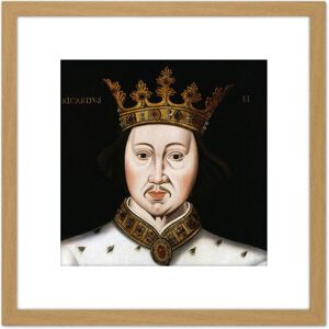 Artery8 Anonymous Portrait King Richard II England Painting 8X8 Inch Square Wooden Framed Wall Art Print Picture with Mount in Light Oak Light Oak Artery8 Anonymous Portrait King Richard II England Painting 8X8 Inch Square Wooden Framed Wall Art Print Picture with Mount in Light Oak Light Oak