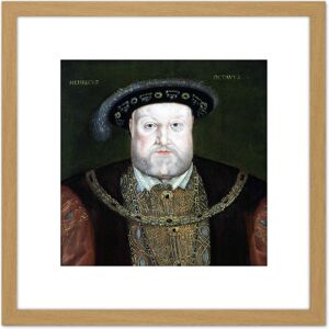 Artery8 Anonymous Portrait Old King Henry VIII England Painting 8X8 Inch Square Wooden Framed Wall Art Print Picture with Mount in Light Oak Light Oak Artery8 Anonymous Portrait Old King Henry VIII England Painting 8X8 Inch Square Wooden Framed Wall Art Print Picture with Mount in Light Oak Light Oak