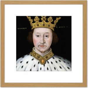 Artery8 Anonymous Portrait Richard II King England Painting 8X8 Inch Square Wooden Framed Wall Art Print Picture with Mount in Light Oak Light Oak Artery8 Anonymous Portrait Richard II King England Painting 8X8 Inch Square Wooden Framed Wall Art Print Picture with Mount in Light Oak Light Oak