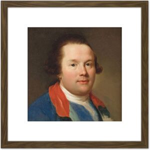 Artery8 Anton Raphael Mengs George 3rd Earl Cowper 8X8 Inch Square Wooden Framed Wall Art Print Picture with Mount in Brown Brown Artery8 Anton Raphael Mengs George 3rd Earl Cowper 8X8 Inch Square Wooden Framed Wall Art Print Picture with Mount in Brown Brown
