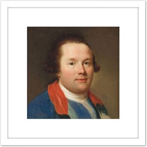 Artery8 Anton Raphael Mengs George 3rd Earl Cowper 8X8 Inch Square Wooden Framed Wall Art Print Picture with Mount in White White Artery8 Anton Raphael Mengs George 3rd Earl Cowper 8X8 Inch Square Wooden Framed Wall Art Print Picture with Mount in White White