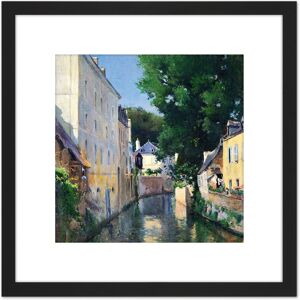 Artery8 Aureliano De Beruete The River Isole Quimperle 8X8 Inch Square Wooden Framed Wall Art Print Picture with Mount in Black Black Artery8 Aureliano De Beruete The River Isole Quimperle 8X8 Inch Square Wooden Framed Wall Art Print Picture with Mount in Black Black