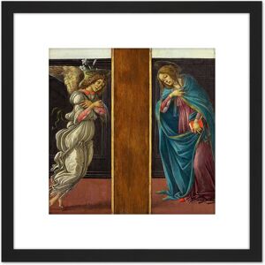 Artery8 Botticelli Sandro Di Mariano Filipepi Annunciation 8X8 Inch Square Wooden Framed Wall Art Print Picture with Mount in Black Black Artery8 Botticelli Sandro Di Mariano Filipepi Annunciation 8X8 Inch Square Wooden Framed Wall Art Print Picture with Mount in Black Black