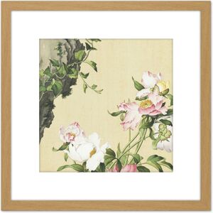 Artery8 Castiglione Paeonia Flower Plant Painting 8X8 Inch Square Wooden Framed Wall Art Print Picture with Mount in Light Oak Light Oak Artery8 Castiglione Paeonia Flower Plant Painting 8X8 Inch Square Wooden Framed Wall Art Print Picture with Mount in Light Oak Light Oak