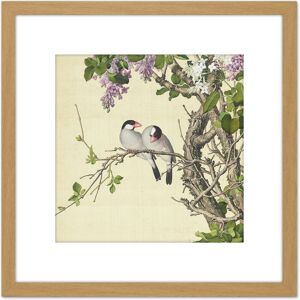 Artery8 Castiglione Syringa Birds Tree Painting 8X8 Inch Square Wooden Framed Wall Art Print Picture with Mount in Light Oak Light Oak Artery8 Castiglione Syringa Birds Tree Painting 8X8 Inch Square Wooden Framed Wall Art Print Picture with Mount in Light Oak Light Oak