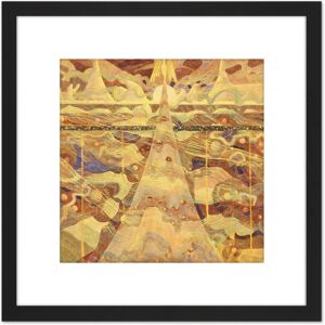 Artery8 Ciurlionis Sonata Stars Abstract Painting 8X8 Inch Square Wooden Framed Wall Art Print Picture with Mount in Black Black Artery8 Ciurlionis Sonata Stars Abstract Painting 8X8 Inch Square Wooden Framed Wall Art Print Picture with Mount in Black Black