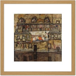Artery8 Egon Schiele House Wall On The River Cropped 8X8 Inch Square Wooden Framed Wall Art Print Picture with Mount in Light Oak Light Oak Artery8 Egon Schiele House Wall On The River Cropped 8X8 Inch Square Wooden Framed Wall Art Print Picture with Mount in Light Oak Light Oak