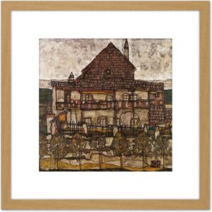 Artery8 Egon Schiele House With Shingle Roof Old House II Cropped 8X8 Inch Square Wooden Framed Wall Art Print Picture with Mount in Light Oak Light Oak Artery8 Egon Schiele House With Shingle Roof Old House II Cropped 8X8 Inch Square Wooden Framed Wall Art Print Picture with Mount in Light Oak Light Oak