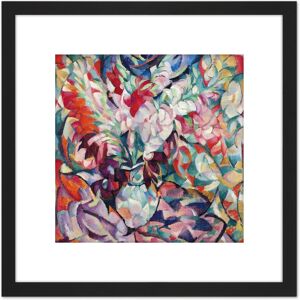 Artery8 Gestel Gladiola Flowers Vase Modernist Painting 8X8 Inch Square Wooden Framed Wall Art Print Picture with Mount in Black Black Artery8 Gestel Gladiola Flowers Vase Modernist Painting 8X8 Inch Square Wooden Framed Wall Art Print Picture with Mount in Black Black