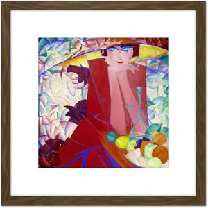 Artery8 Gestel Portrait Else Berg Modernist Painting 8X8 Inch Square Wooden Framed Wall Art Print Picture with Mount in Brown Brown Artery8 Gestel Portrait Else Berg Modernist Painting 8X8 Inch Square Wooden Framed Wall Art Print Picture with Mount in Brown Brown