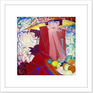 Artery8 Gestel Portrait Else Berg Modernist Painting 8X8 Inch Square Wooden Framed Wall Art Print Picture with Mount in White White Artery8 Gestel Portrait Else Berg Modernist Painting 8X8 Inch Square Wooden Framed Wall Art Print Picture with Mount in White White