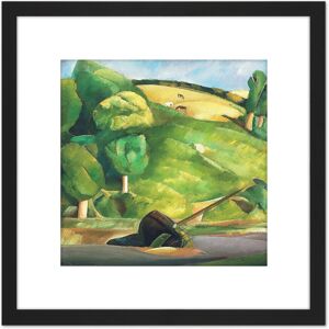 Artery8 Grigoriev Sailing Boat Cubist Landscape Painting 8X8 Inch Square Wooden Framed Wall Art Print Picture with Mount in Black Black Artery8 Grigoriev Sailing Boat Cubist Landscape Painting 8X8 Inch Square Wooden Framed Wall Art Print Picture with Mount in Black Black