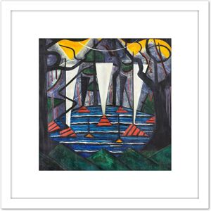 Artery8 Jacoba Van Heemskerck Composition No 23 8X8 Inch Square Wooden Framed Wall Art Print Picture with Mount in White White Artery8 Jacoba Van Heemskerck Composition No 23 8X8 Inch Square Wooden Framed Wall Art Print Picture with Mount in White White