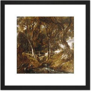 Artery8 John Constable The Dell At Helmingham Park 8X8 Inch Square Wooden Framed Wall Art Print Picture with Mount in Black Black Artery8 John Constable The Dell At Helmingham Park 8X8 Inch Square Wooden Framed Wall Art Print Picture with Mount in Black Black