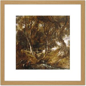 Artery8 John Constable The Dell At Helmingham Park 8X8 Inch Square Wooden Framed Wall Art Print Picture with Mount in Light Oak Light Oak Artery8 John Constable The Dell At Helmingham Park 8X8 Inch Square Wooden Framed Wall Art Print Picture with Mount in Light Oak Light Oak