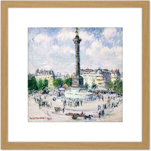 Artery8 Loiseau La Place Bastille Paris Painting 8X8 Inch Square Wooden Framed Wall Art Print Picture with Mount in Light Oak Light Oak Artery8 Loiseau La Place Bastille Paris Painting 8X8 Inch Square Wooden Framed Wall Art Print Picture with Mount in Light Oak Light Oak