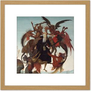 Artery8 Michelangelo Buonarroti The Torment Of Saint Anthony Cropped 8X8 Inch Square Wooden Framed Wall Art Print Picture with Mount in Light Oak Light Oak Artery8 Michelangelo Buonarroti The Torment Of Saint Anthony Cropped 8X8 Inch Square Wooden Framed Wall Art Print Picture with Mount in Light Oak Light Oak
