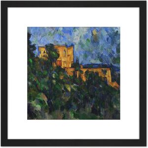 Artery8 Paul Cezanne Chateau Noir Cropped 8X8 Inch Square Wooden Framed Wall Art Print Picture with Mount in Black Black Artery8 Paul Cezanne Chateau Noir Cropped 8X8 Inch Square Wooden Framed Wall Art Print Picture with Mount in Black Black
