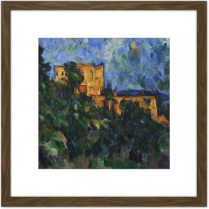 Artery8 Paul Cezanne Chateau Noir Cropped 8X8 Inch Square Wooden Framed Wall Art Print Picture with Mount in Brown Brown Artery8 Paul Cezanne Chateau Noir Cropped 8X8 Inch Square Wooden Framed Wall Art Print Picture with Mount in Brown Brown