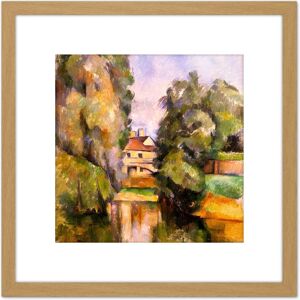 Artery8 Paul Cezanne Country House By A River Cropped 8X8 Inch Square Wooden Framed Wall Art Print Picture with Mount in Light Oak Light Oak Artery8 Paul Cezanne Country House By A River Cropped 8X8 Inch Square Wooden Framed Wall Art Print Picture with Mount in Light Oak Light Oak