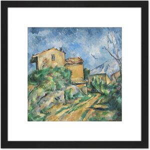 Artery8 Paul Cezanne Maison Maria With A View Of Chateau Noir Cropped 8X8 Inch Square Wooden Framed Wall Art Print Picture with Mount in Black Black Artery8 Paul Cezanne Maison Maria With A View Of Chateau Noir Cropped 8X8 Inch Square Wooden Framed Wall Art Print Picture with Mount in Black Black