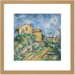 Artery8 Paul Cezanne Maison Maria With A View Of Chateau Noir Cropped 8X8 Inch Square Wooden Framed Wall Art Print Picture with Mount in Light Oak Light Oak Artery8 Paul Cezanne Maison Maria With A View Of Chateau Noir Cropped 8X8 Inch Square Wooden Framed Wall Art Print Picture with Mount in Light Oak Light Oak