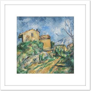 Artery8 Paul Cezanne Maison Maria With A View Of Chateau Noir Cropped 8X8 Inch Square Wooden Framed Wall Art Print Picture with Mount in White White Artery8 Paul Cezanne Maison Maria With A View Of Chateau Noir Cropped 8X8 Inch Square Wooden Framed Wall Art Print Picture with Mount in White White