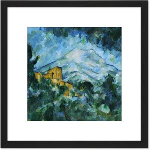 Artery8 Paul Cezanne Mont Sainte Victoire & Chateau Noir 8X8 Inch Square Wooden Framed Wall Art Print Picture with Mount in Black Black Artery8 Paul Cezanne Mont Sainte Victoire & Chateau Noir 8X8 Inch Square Wooden Framed Wall Art Print Picture with Mount in Black Black