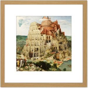 Artery8 Pieter Bruegel The Elder Tower Of Babel Vienna Edited Cropped 8X8 Inch Square Wooden Framed Wall Art Print Picture with Mount in Light Oak Light Oak Artery8 Pieter Bruegel The Elder Tower Of Babel Vienna Edited Cropped 8X8 Inch Square Wooden Framed Wall Art Print Picture with Mount in Light Oak Light Oak