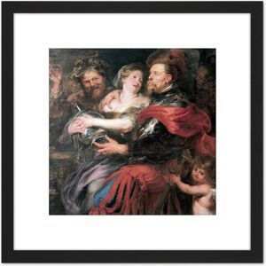 Artery8 Pieter Paul Rubens Venus & Mars 8X8 Inch Square Wooden Framed Wall Art Print Picture with Mount in Black Black Artery8 Pieter Paul Rubens Venus & Mars 8X8 Inch Square Wooden Framed Wall Art Print Picture with Mount in Black Black