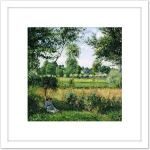 Artery8 Pissarro Morning Sunlight Effect Eragny Cropped 8X8 Inch Square Wooden Framed Wall Art Print Picture with Mount in White White Artery8 Pissarro Morning Sunlight Effect Eragny Cropped 8X8 Inch Square Wooden Framed Wall Art Print Picture with Mount in White White
